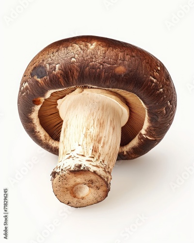 portobello mushroom on white background