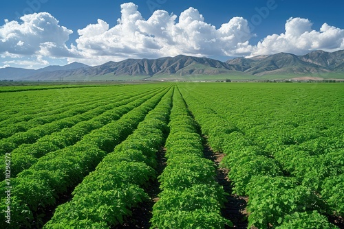 Field of alfalfa; San Joaquin Valley, California, photo