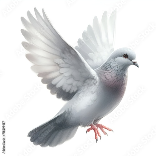 pigeon bird watercolor paint for card decor