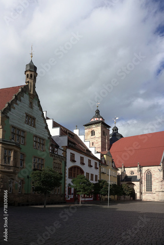 Rathaus und Kirche in Schmalkalden