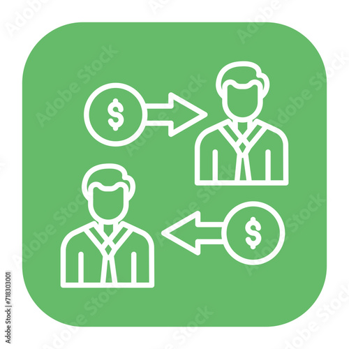P2P Lending Icon of Banking iconset.