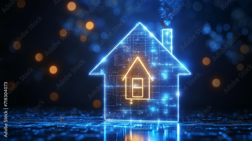An eco-friendly home illuminated by energy-saving LED bulbs, showcasing modern sustainable living with efficient electricity use for environmental conservation. An eco-friendly home illuminated by energy-saving LED bulbs, showcasing modern sustainable living with efficient electricity use for environmental conservation.