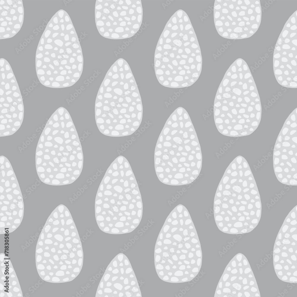 Seamless geometric pattern in Scandinavian style with oval elements, inside of which there is a small mosaic. Modern vector abstract background in warm gray tones..Boho style pattern. Widely used for Seamless geometric pattern in Scandinavian style with oval elements, inside of which there is a small mosaic. Modern vector abstract background in warm gray tones..Boho style pattern. Widely used for