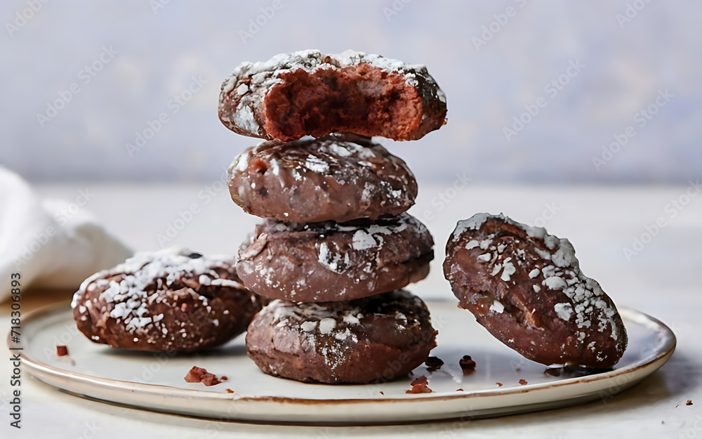 Capture the essence of Chocolate Crackles in a mouthwatering food photography shot Capture the essence of Chocolate Crackles in a mouthwatering food photography shot