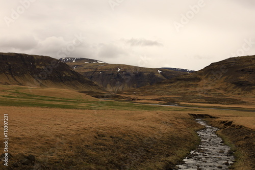 View on a mountain in the Golden Circle , in the south of Iceland © clement