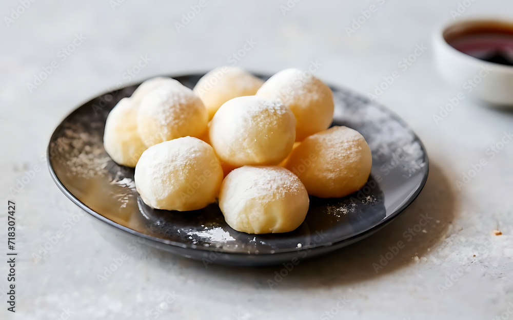 Capture the essence of Mochi in a mouthwatering food photography shot Capture the essence of Mochi in a mouthwatering food photography shot
