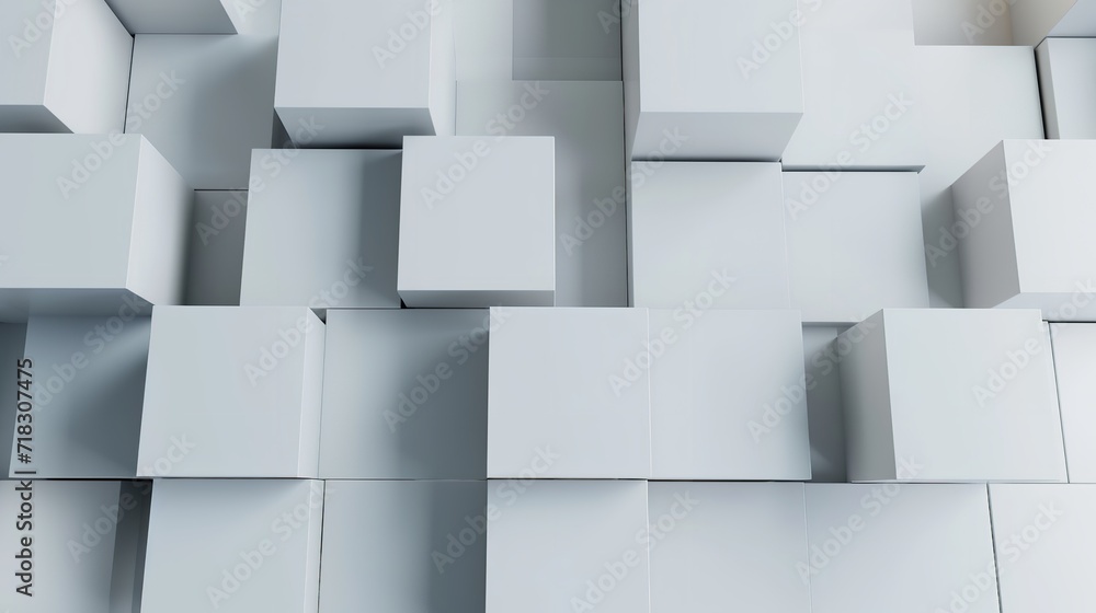 Random Shifted White Cube Boxes Block Background
Random Shifted White Cube Boxes Block Background