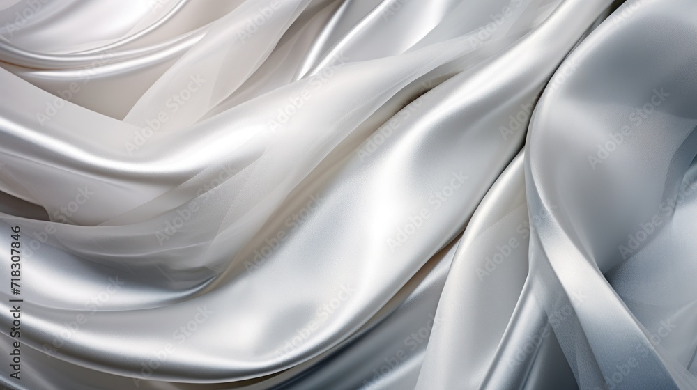 Obraz premium a close up of a white cloth with a blurry image of the fabric as a background or wallpaper.