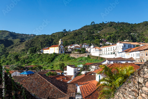 View at the historic center of Ouro Preto, Minas Gerais, Brazil, South America