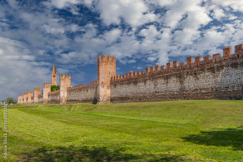 Ancient walls of Montagnana, Padova province, Veneto, Italy