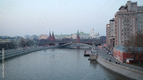 Wallpaper Mural View of the River Moscow and the Kremlin in Moscow, Russia Torontodigital.ca