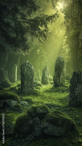 Group of Rocks in Forest © LabirintStudio