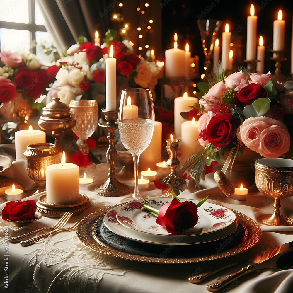 Naklejka premium Love for dinner