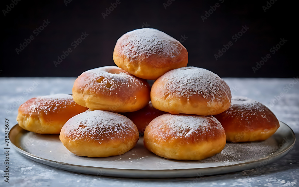 Capture the essence of Paczki in a mouthwatering food photography shot Capture the essence of Paczki in a mouthwatering food photography shot