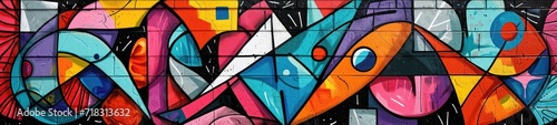 Abstract background with urban and street style graffiti elements