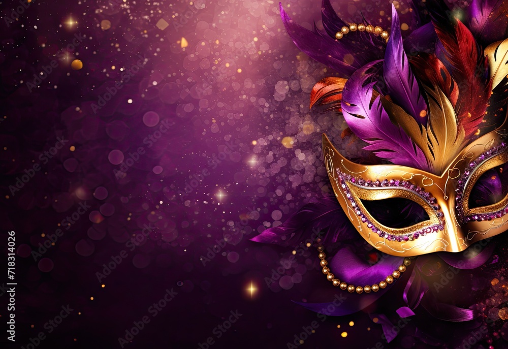 mardi gras holiday background large copyspace area with copy space for text