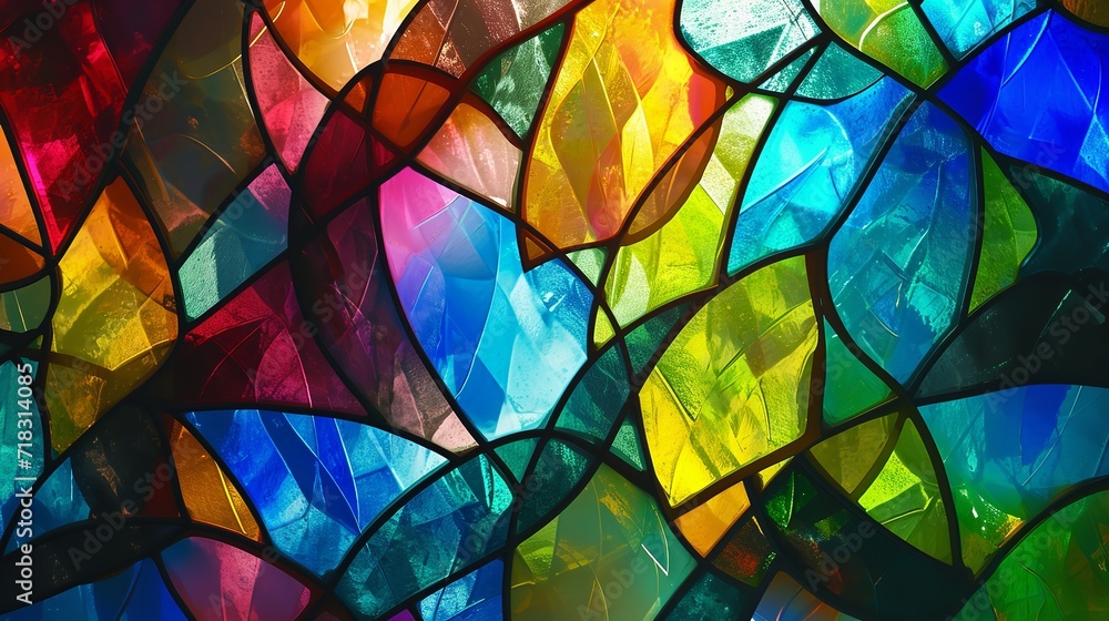 Stained Glass Window Background with Colorful Design
Stained Glass Window Background with Colorful Design