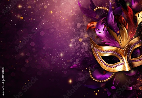 mardi gras holiday background large copyspace area with copy space for text © neirfy