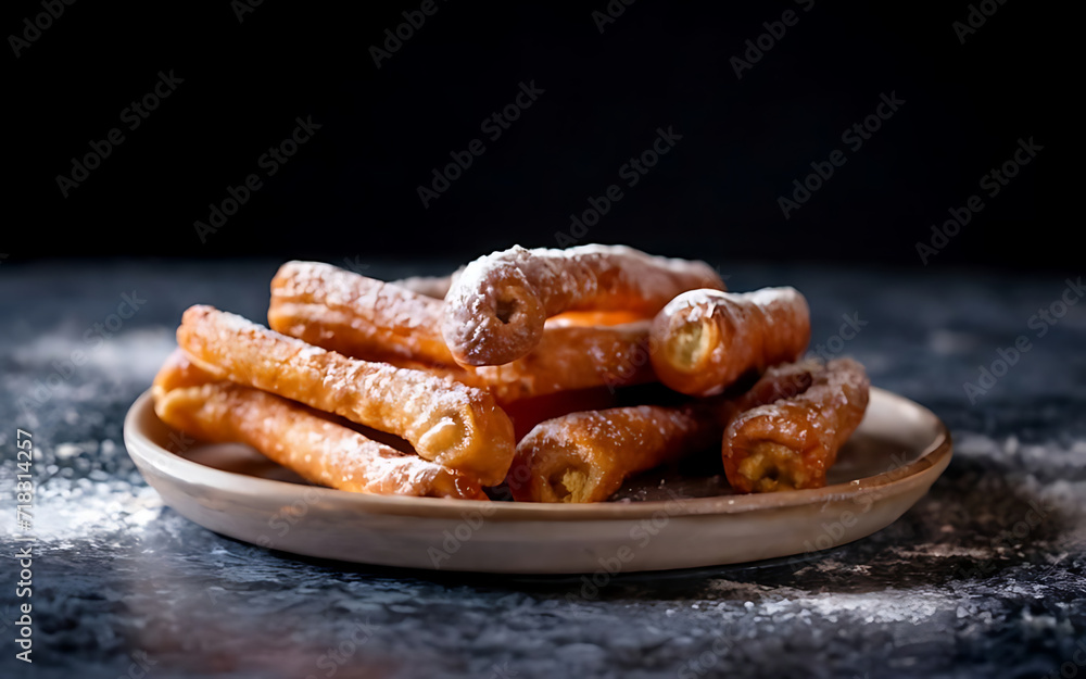 Capture the essence of Churros in a mouthwatering food photography shot Capture the essence of Churros in a mouthwatering food photography shot