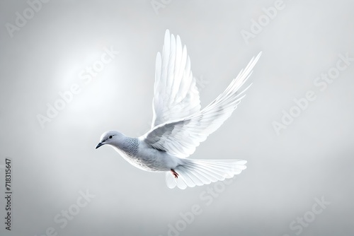 white dove in flight