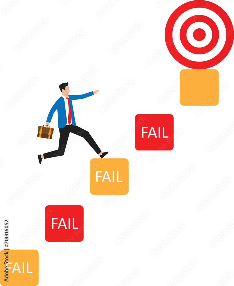 Businessmen jump through hurdles for big targets and success. Run and jump over the failure barrier concept.
Businessmen jump through hurdles for big targets and success. Run and jump over the failure barrier concept.