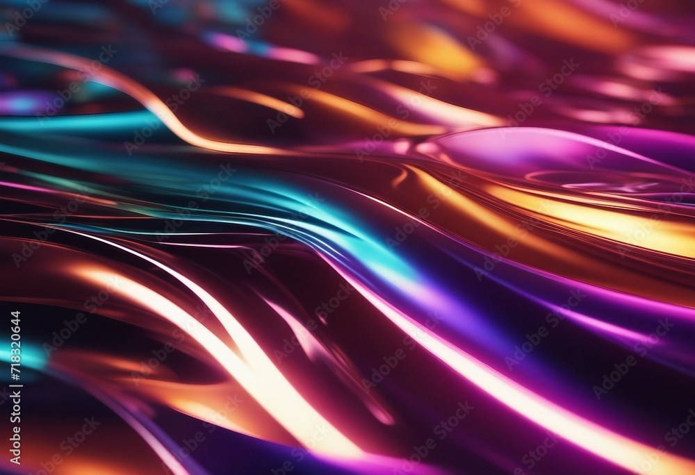 Fototapeta premium Abstract colorful chromatic glossy seamless loop background