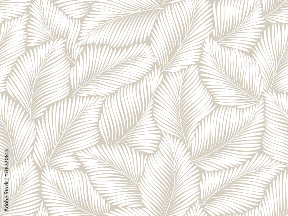 seamless abstract floral background with leaves. Grey patterrn with white painted leaves. Vector illustration. seamless abstract floral background with leaves. Grey patterrn with white painted leaves. Vector illustration.