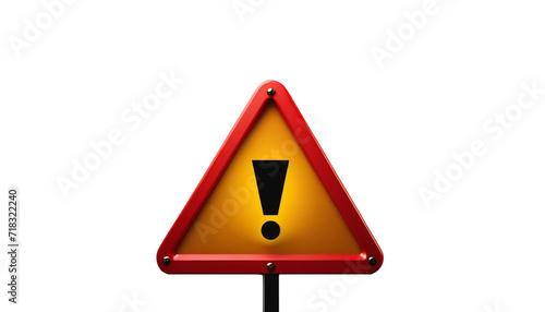 Too danger sign isolated, no background 