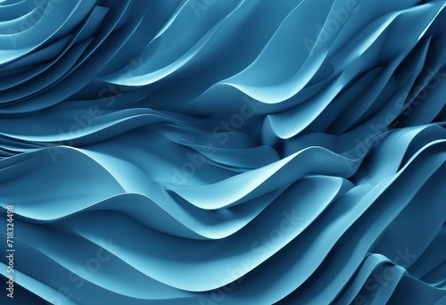 3D Render Ripple Blue Layers Elegant Abstract 3D Background 