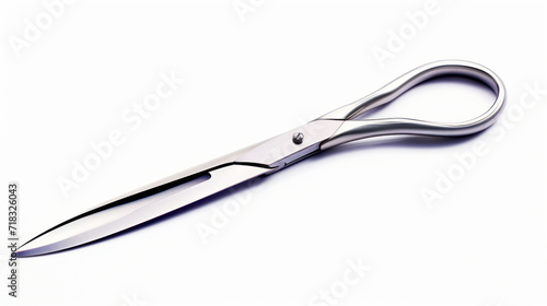  a close up of a pair of scissors on a white background with a clipping area for the scissors to be cut.