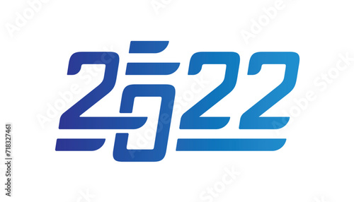 digital 2022 logo on white background. navy-blue 2022 logo