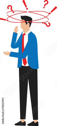 Woman suffers from obsessive thoughts and headache, unresolved issues and psychological trauma and depression, Mental stress panic mind disorder concept
