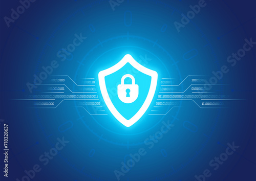 digital security and digital protection. security concept for business, shopping, digital world