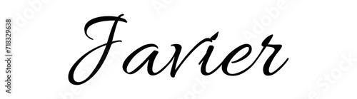  Javier - black color - name - ideal for websites, emails, presentations, greetings, banners, cards, books, t-shirt, sweatshirt, prints, cricut, silhouette,	
