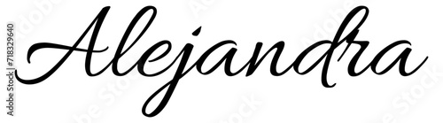 Alejandra- black color - name - ideal for websites, emails, presentations, greetings, banners, cards, books, t-shirt, sweatshirt, prints, cricut, silhouette,	
