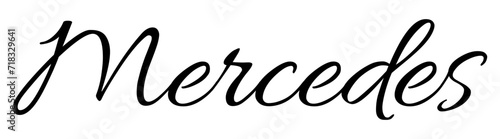  Mercedes- black color - name - ideal for websites, emails, presentations, greetings, banners, cards, books, t-shirt, sweatshirt, prints, cricut, silhouette, 