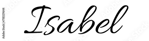  Isabel- black color - name - ideal for websites, emails, presentations, greetings, banners, cards, books, t-shirt, sweatshirt, prints, cricut, silhouette, 