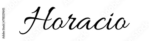  Horacio - black color - name - ideal for websites, emails, presentations, greetings, banners, cards, books, t-shirt, sweatshirt, prints, cricut, silhouette,	
