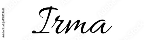 Irma  - black color - name - ideal for websites, emails, presentations, greetings, banners, cards, books, t-shirt, sweatshirt, prints, cricut, silhouette,	
