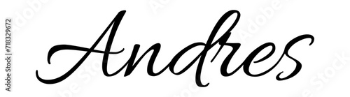 Andres - black color - name - ideal for websites, emails, presentations, greetings, banners, cards, books, t-shirt, sweatshirt, prints, cricut, silhouette,	
