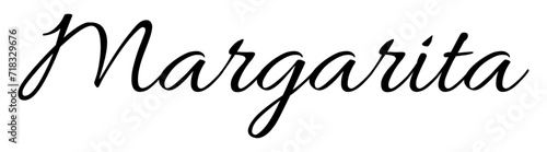 Margarita - black color - name - ideal for websites, emails, presentations, greetings, banners, cards, books, t-shirt, sweatshirt, prints, cricut, silhouette,	
