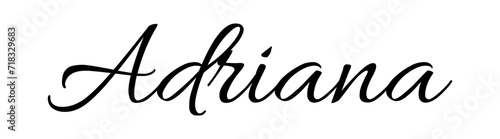 Adriana - black color - name - ideal for websites, emails, presentations, greetings, banners, cards, books, t-shirt, sweatshirt, prints, cricut, silhouette,	

