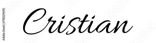 Cristian - black color - name - ideal for websites, emails, presentations, greetings, banners, cards, books, t-shirt, sweatshirt, prints, cricut, silhouette, 