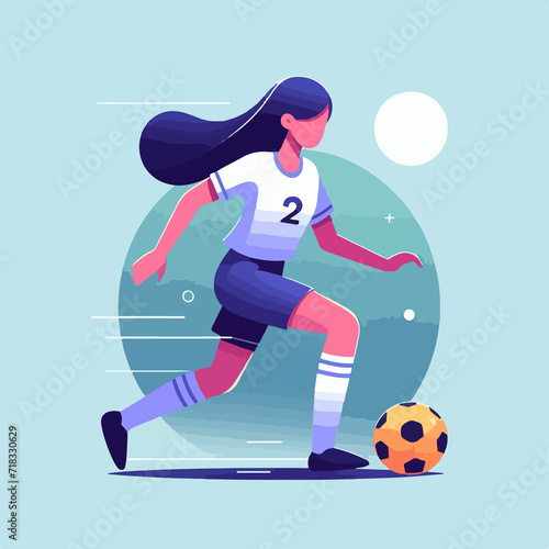 woman playing soccer