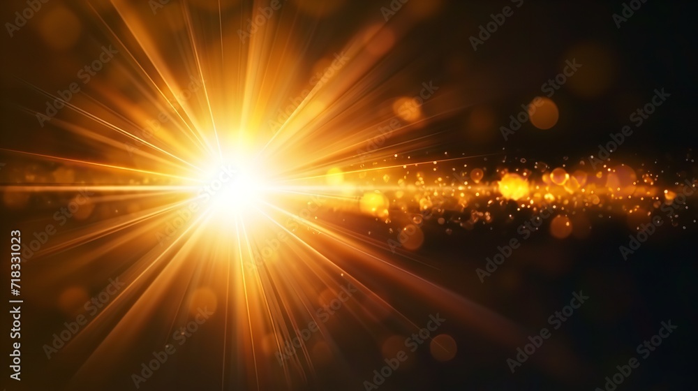 Transparent Glowing Sun with Special Lens Flare

