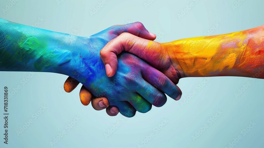 peace, agreement, collaboration, community between group of diverse ...