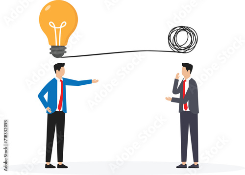 The opposite mindset chaos and order in thoughts, Business Problem solution as a complete difficult and messy task person concept
