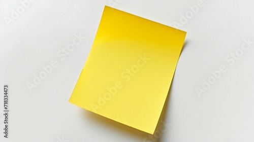 Yellow sticky post it note isolated on transparent or white background, png