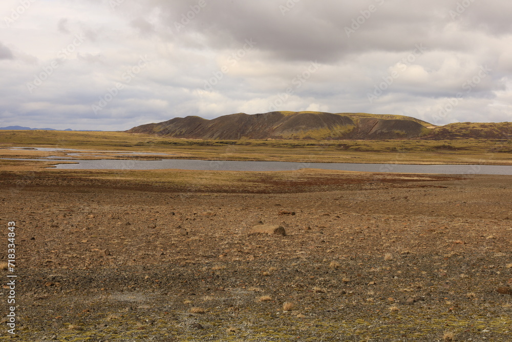View on a mountain in the Golden Circle which is a tourist area in southern Iceland View on a mountain in the Golden Circle which is a tourist area in southern Iceland