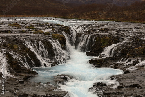 Bruararfoss is a waterfall in West Iceland which runs by the boundaries of municipalities Biskupstungur and Grímsnes